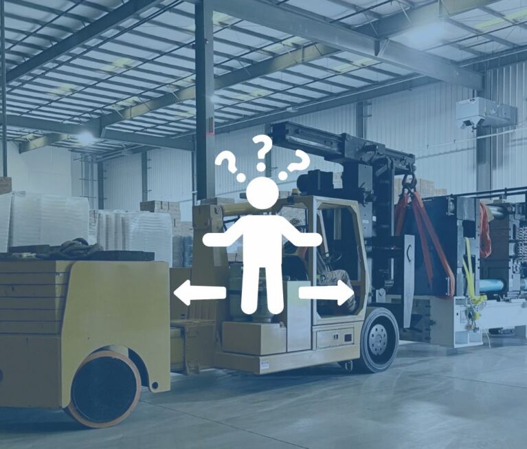 graphic about a man choosing the right heavy equipment moving company in Texas